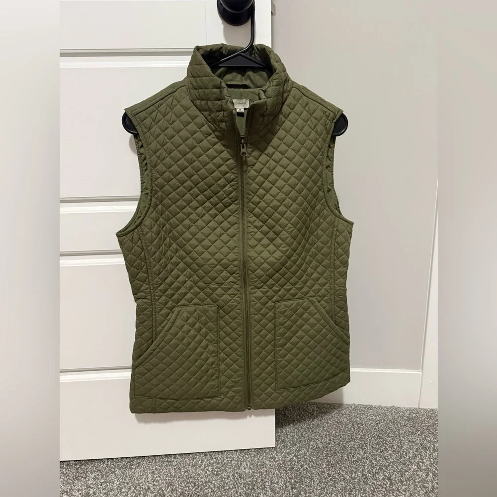 Daniel Cremieux Quilted Green Women's Vest - Picture 3 of 6